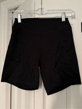 Women's Black High-Waist Active Shorts